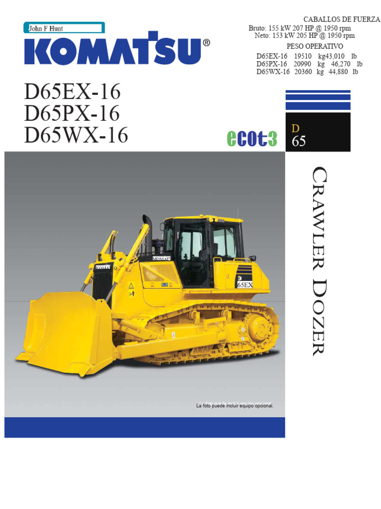 Especificaciones del Bulldozer D65-16 | PDF | Transmisión automática ...