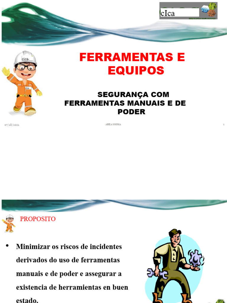 Segurança com Ferramentas Manuais e de Poder | PDF | Ferramentas | Martelo