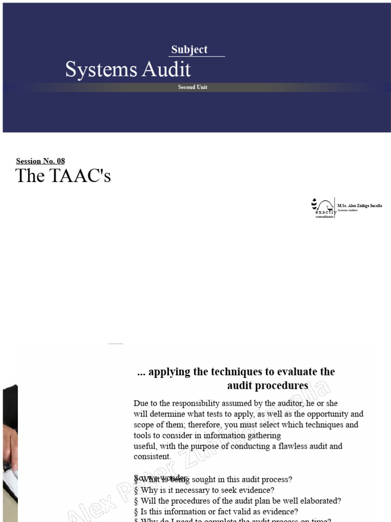8.- The TAACs | PDF | Audit | Databases