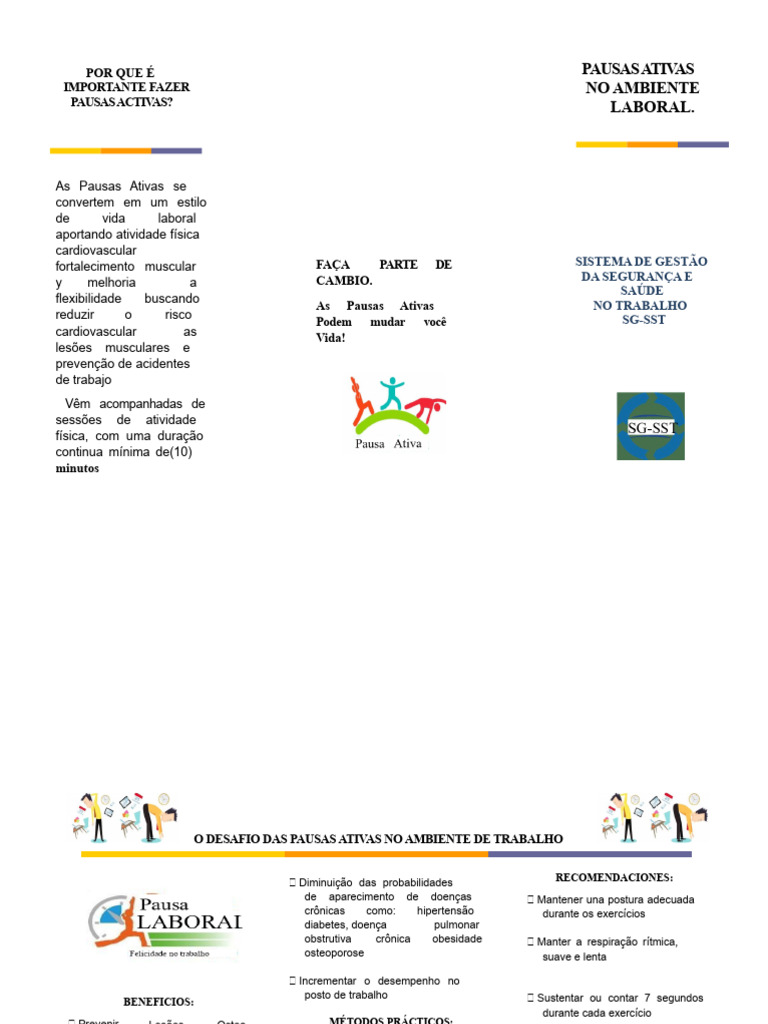 Importância das Pausas Ativas no Trabalho | PDF | Medicina Clínica ...