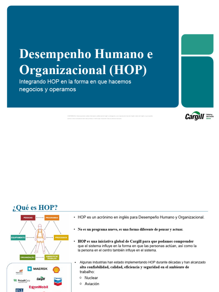 Integración de HOP en Cargill | PDF | Ingeniería de confiabilidad ...