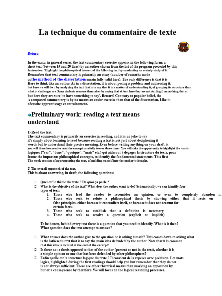 Guide to Text Commentary Techniques | PDF | Immanuel Kant | Reason
