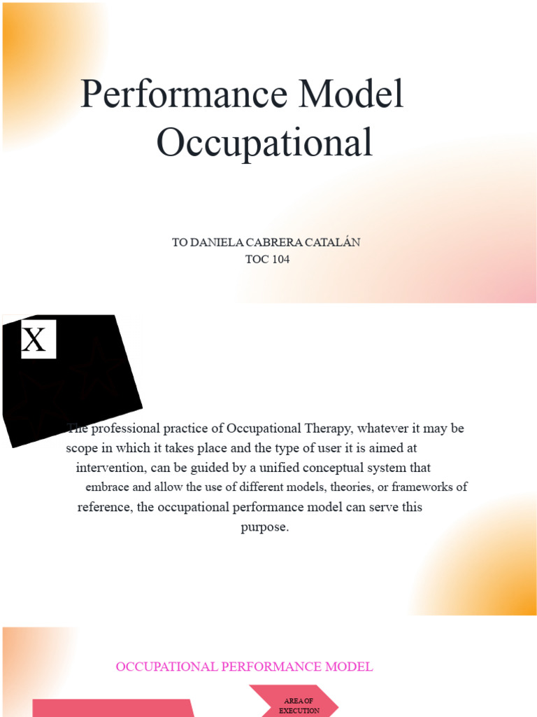 Occupational Performance Model Overview | PDF | Occupational Therapy ...