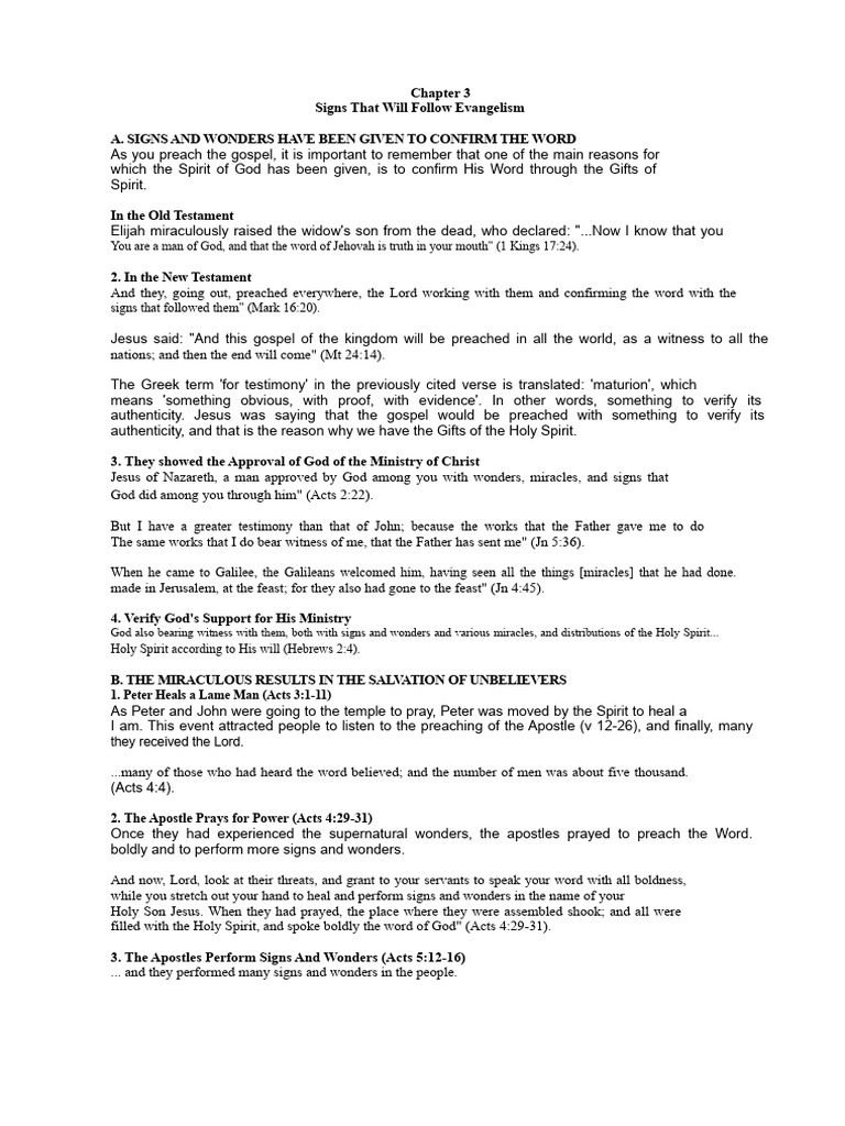 Signs and Wonders in Evangelism | PDF | Jesus | Logos (Christianity)