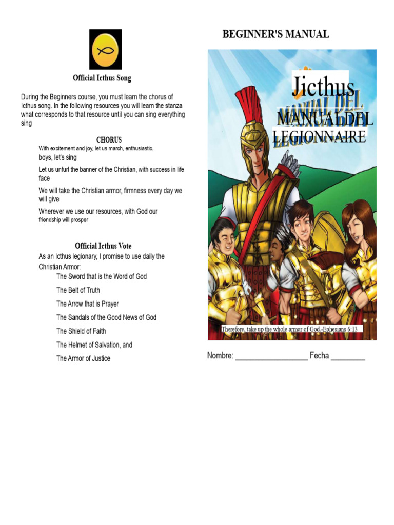 1 Beginners Legionnaire Manual Draft 02 18 12 | PDF | Jesus | First Aid
