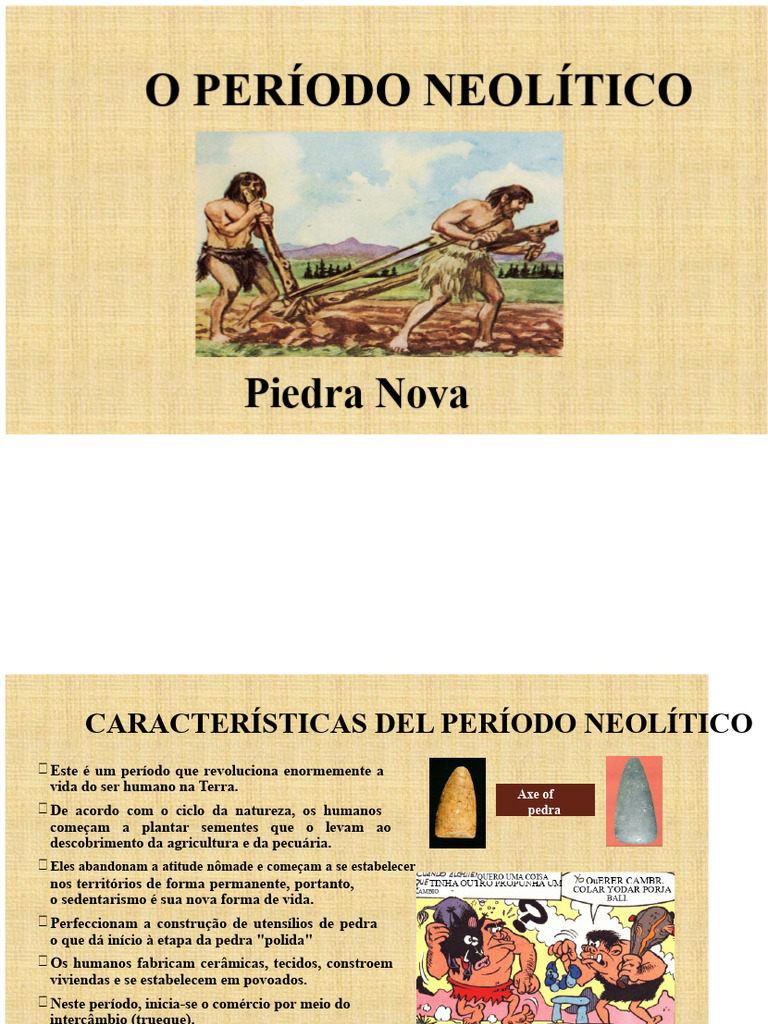 Características do Período Neolítico | PDF | Neolítico | Agricultura