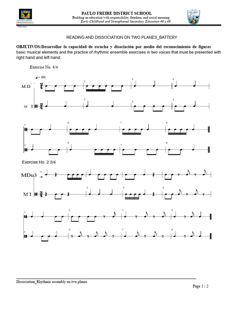 Rhythmic Ensemble Exercises Guide | PDF