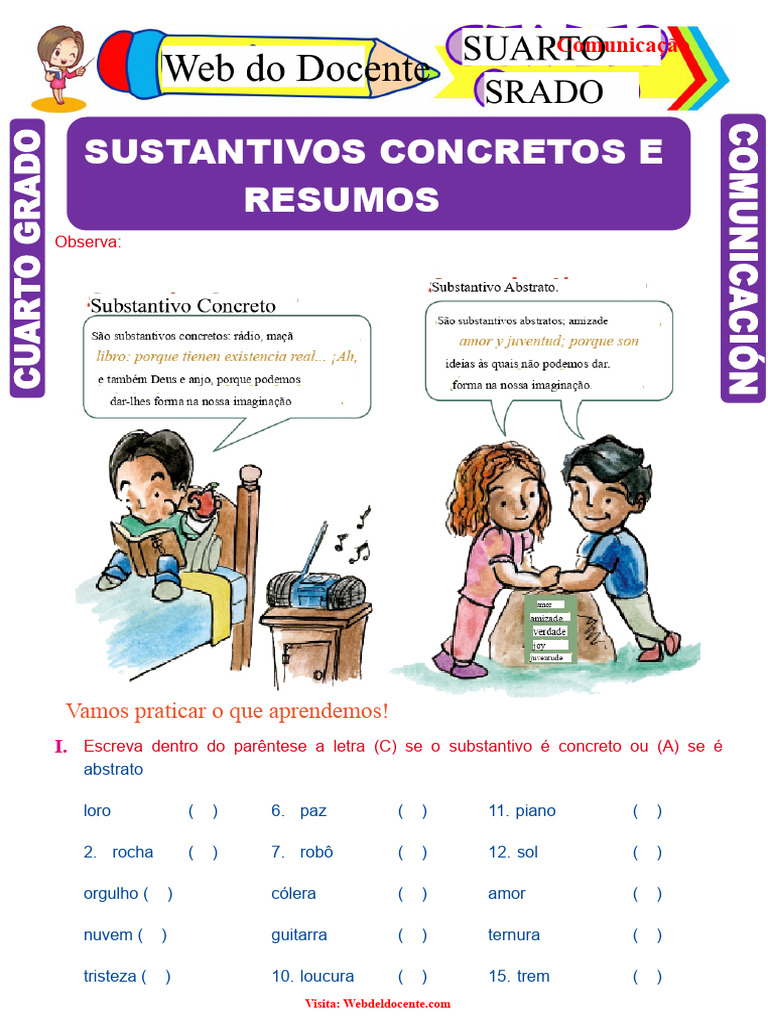 Substantivos-Concretos-e-Abstratos-para-Quarto-Anos-do-Ensino ...