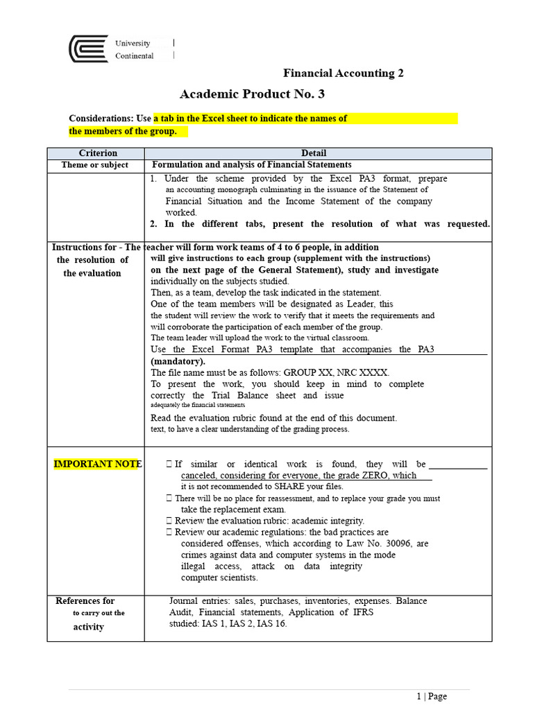 Academic Product No.3 CF2 | PDF | Financial Accounting | Accounting