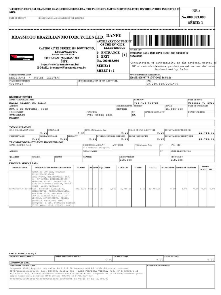 NF | PDF | Invoice