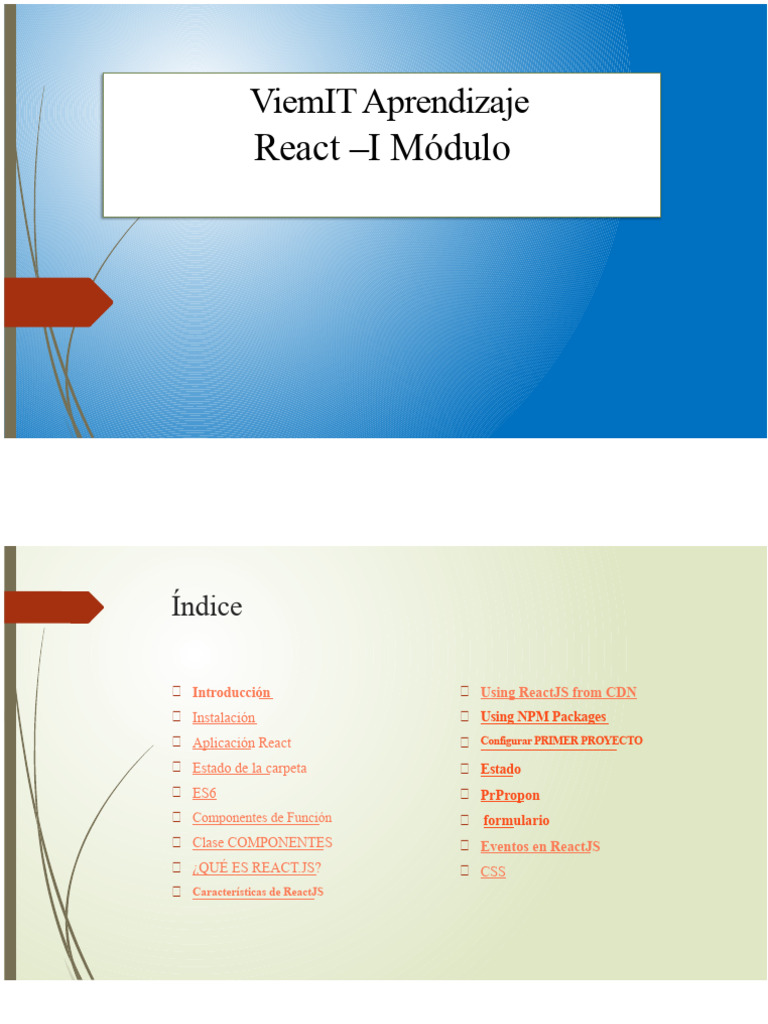 Guía Completa para Iniciar con React | PDF | Script Java | Modelo de ...