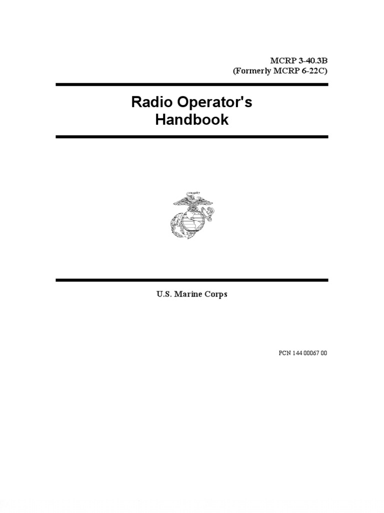 US Marine Corps Radio Operator's Handbook MCRP 340.3b PDF High