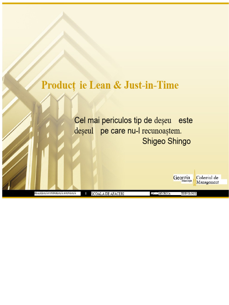 Lean Manufacturing Just in Time | PDF