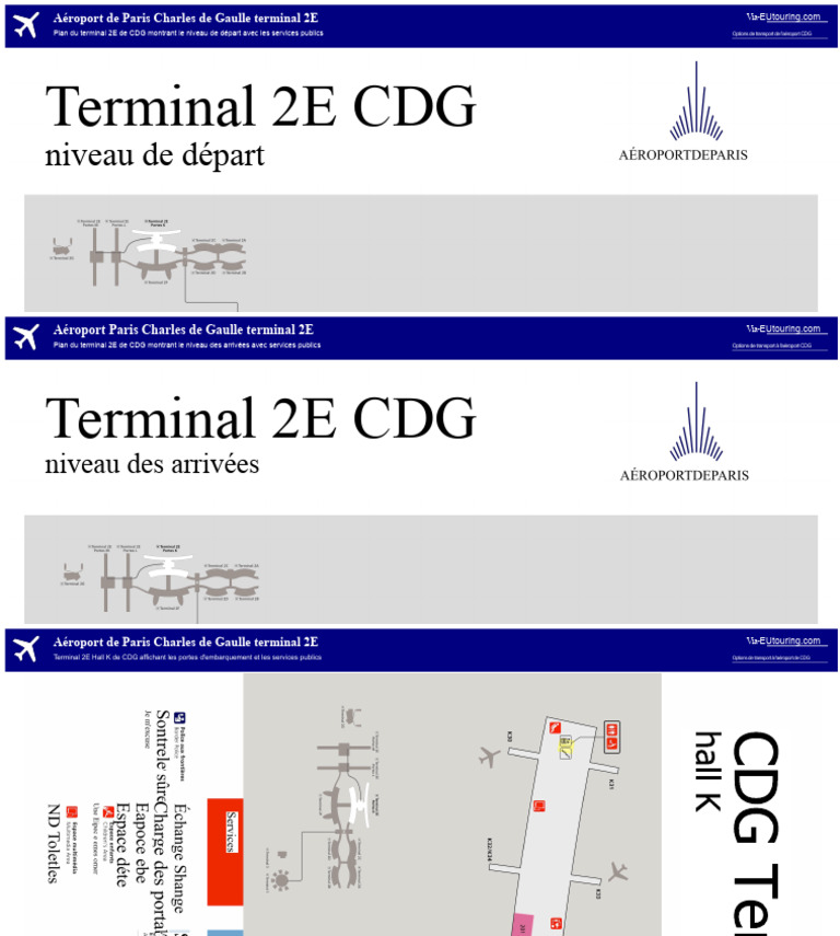 Plan et services du terminal 2E CDG | PDF