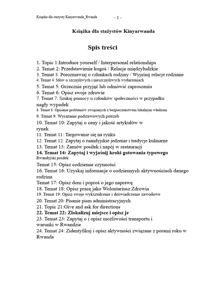 RW Kinyarwanda Language Lessons PDF | PDF