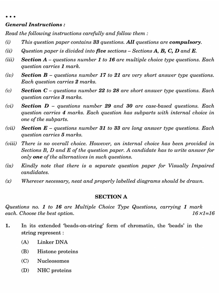 Biology Pyq With Answers | PDF