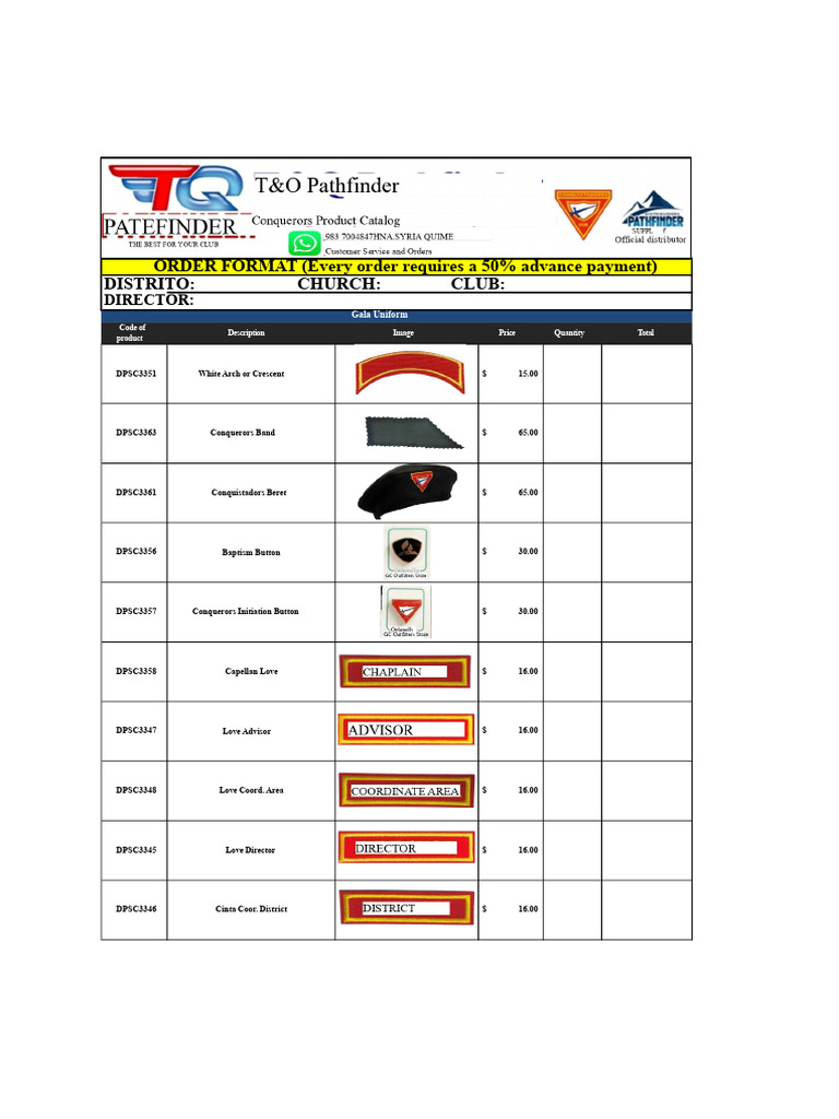 PDF Catalog Conquistadores 2024 Pathfinder T&Q | PDF | Military ...