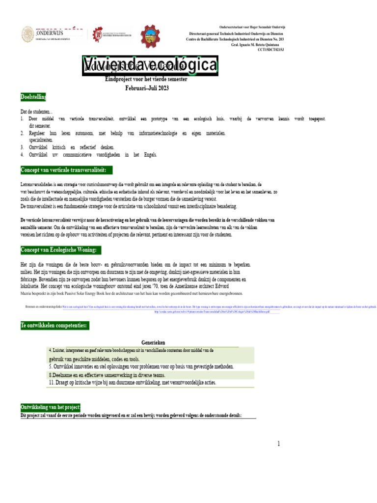 PROJECT+TRANSVERSAL+ENGLISH+IV+2023 | PDF