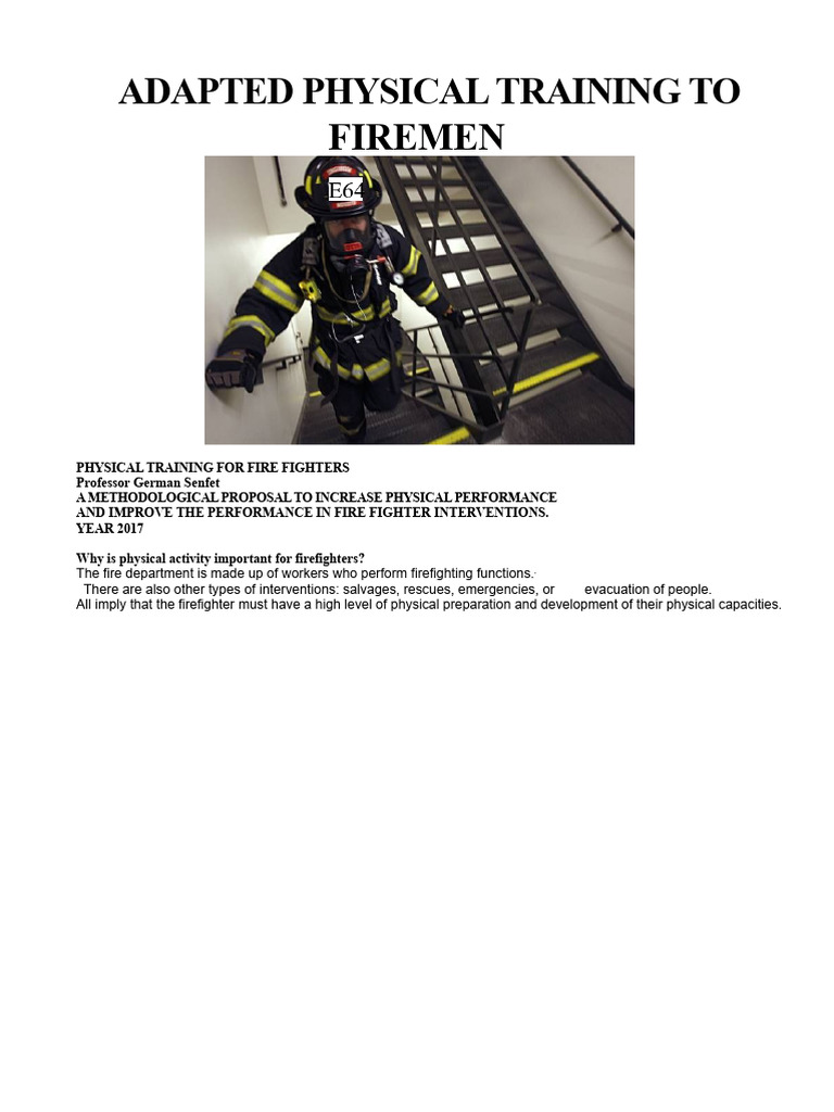 Firefighter Physical Training Guide | PDF | Firefighter | Physical Fitness