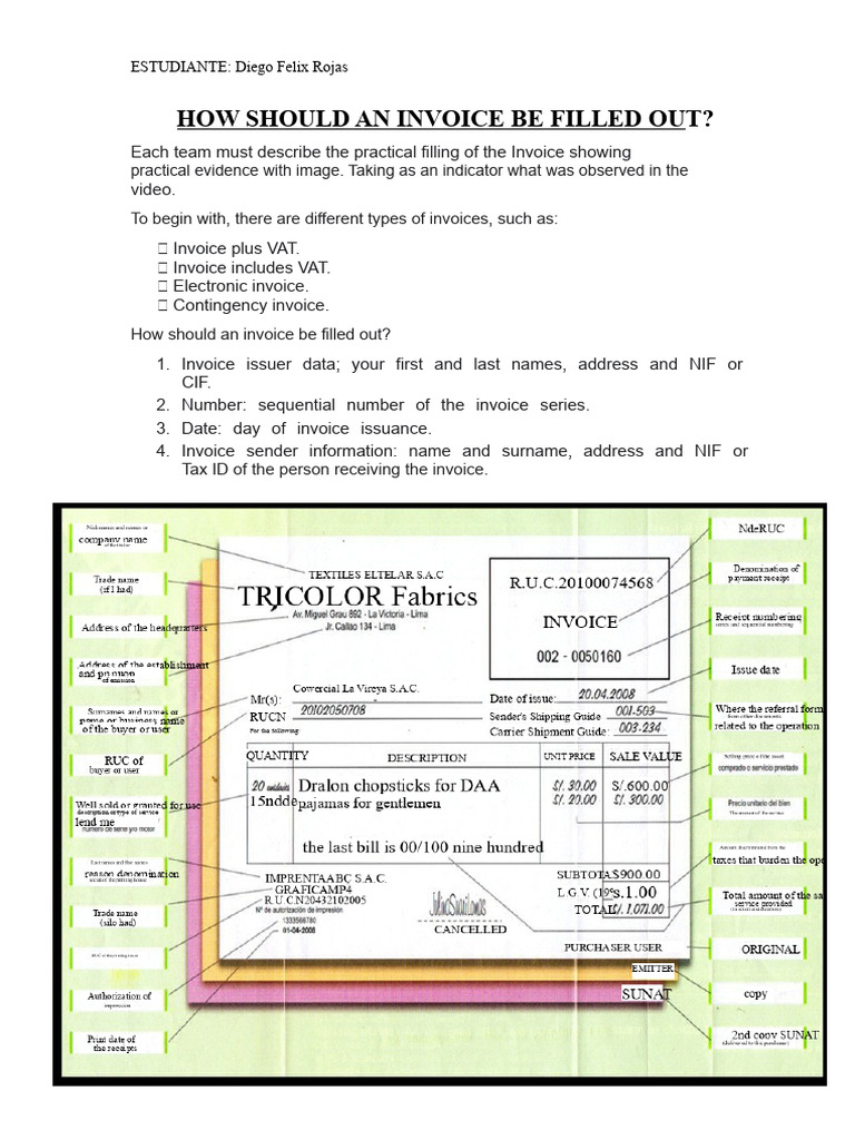 How to Fill Out an Invoice Correctly | PDF