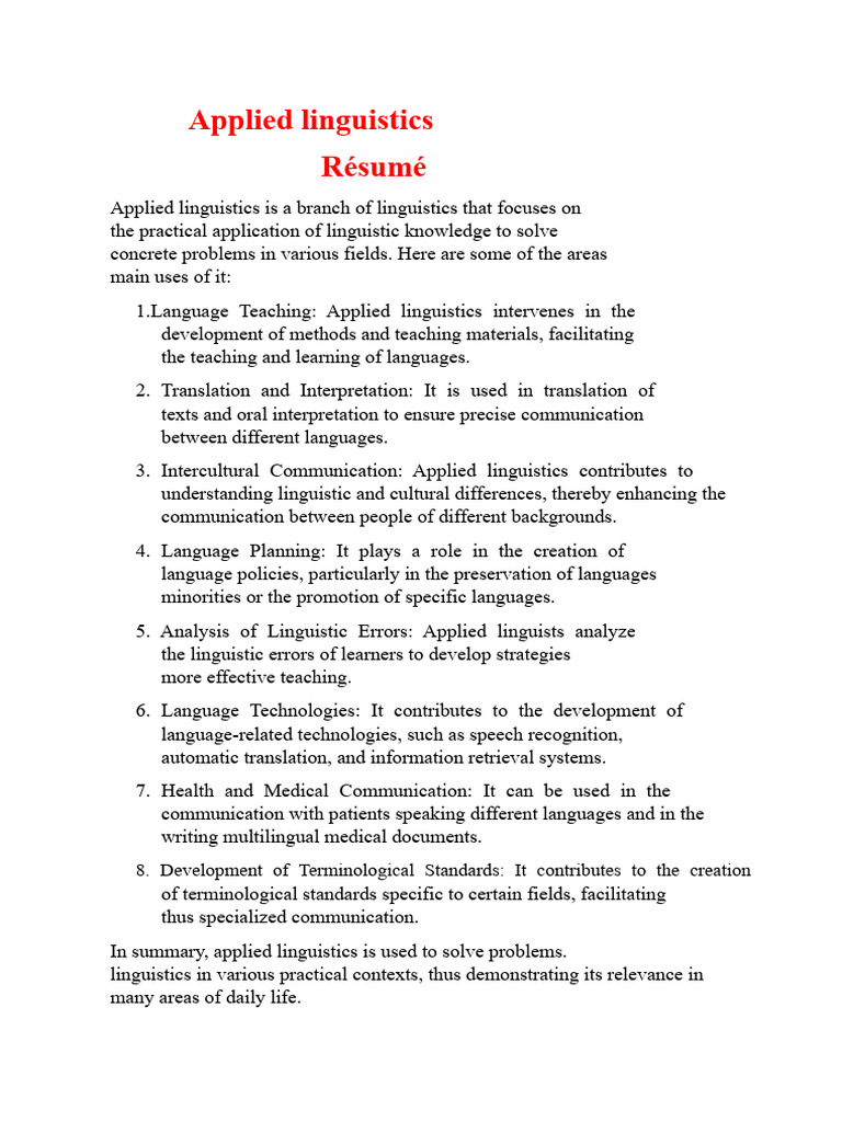 Applied linguistics | PDF