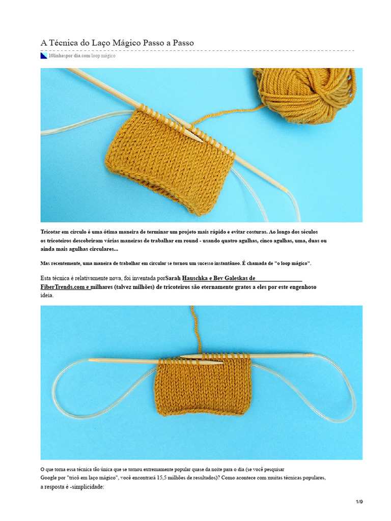 10rowsaday.com - A Técnica do Magic Loop Passo a Passo | PDF