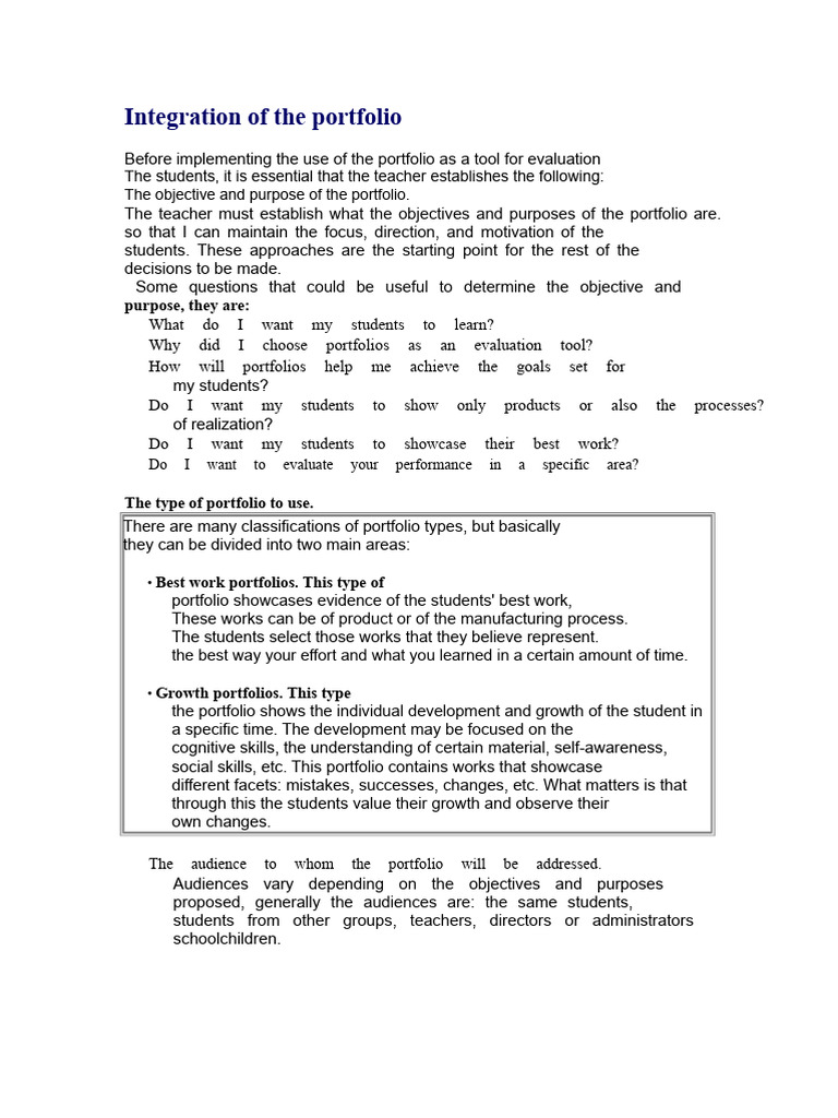 COMPLETE Portfolio | PDF | Evaluation | Educational Assessment
