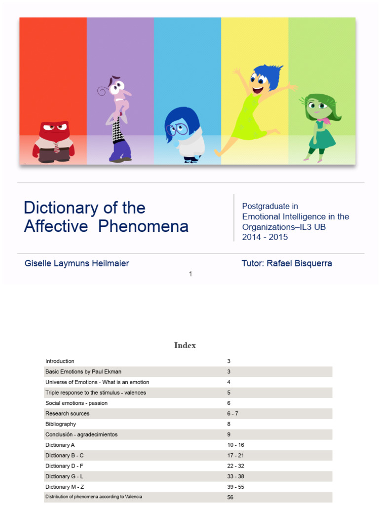 Dictionary of Emotions | PDF | Emotions | Feeling