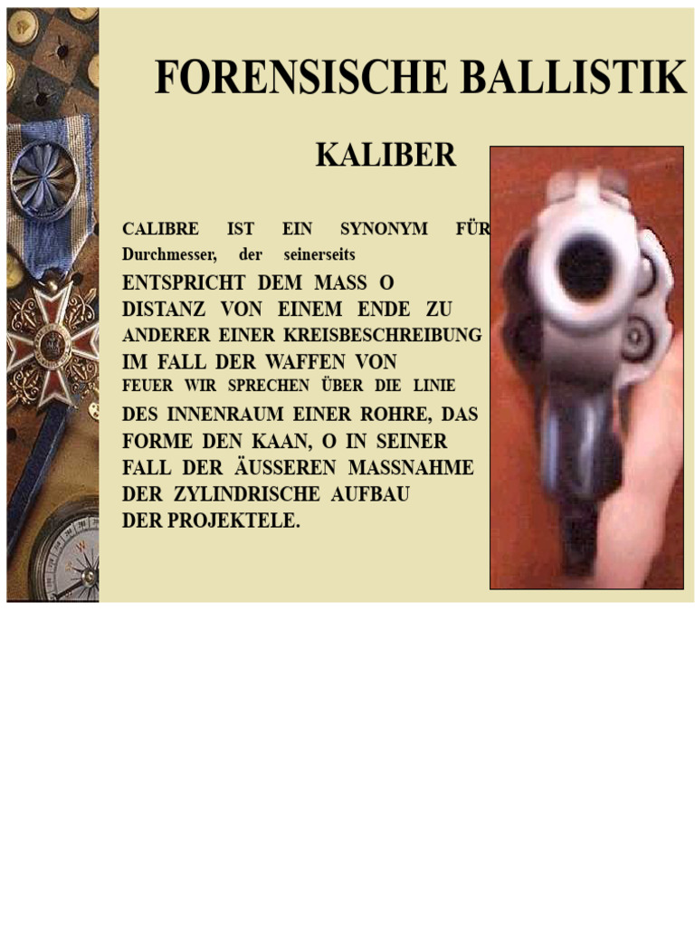 Kaliber Und Klassifizierung Von Schusswaffen | PDF