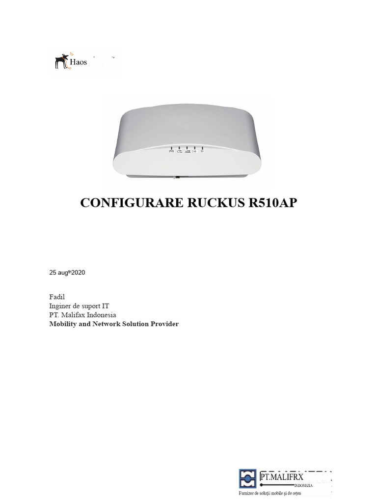 Configurarea AP-ului Ruckus R510 | PDF