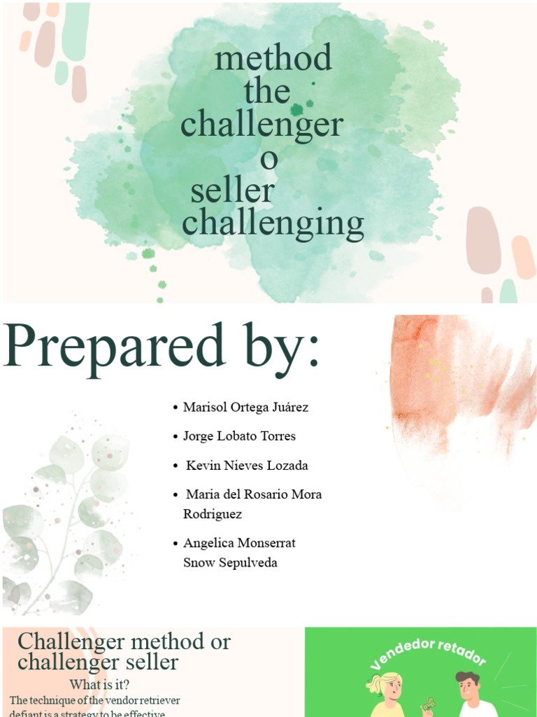 the challenger method or challenging seller | PDF | Sales | Market ...