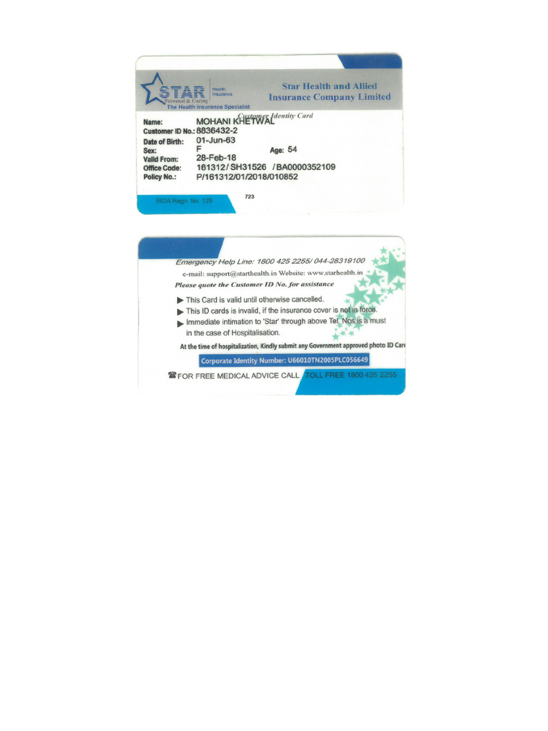 Mohani Khetwal Health Card | PDF