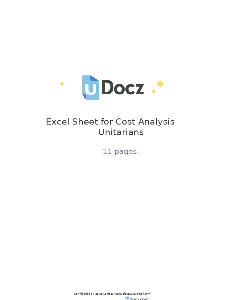 Unit Cost Analysis Excel Sheet 254252 Downloadable | PDF | Concrete ...