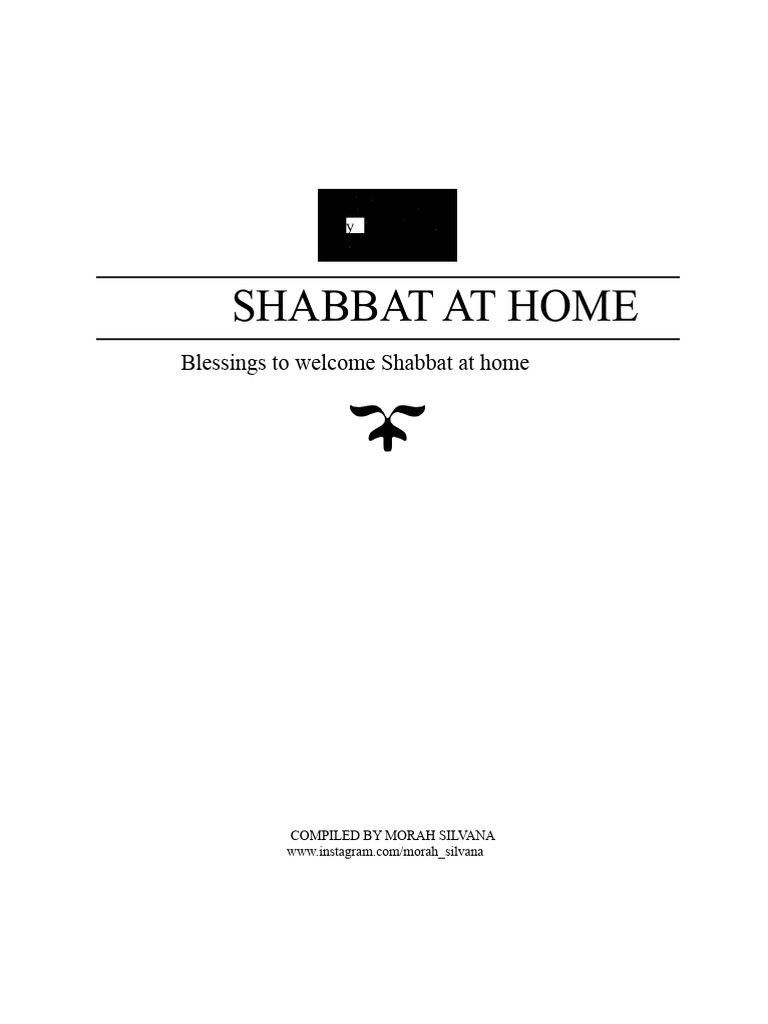 Shabbat Home Blessings Guide | PDF | Shabbat