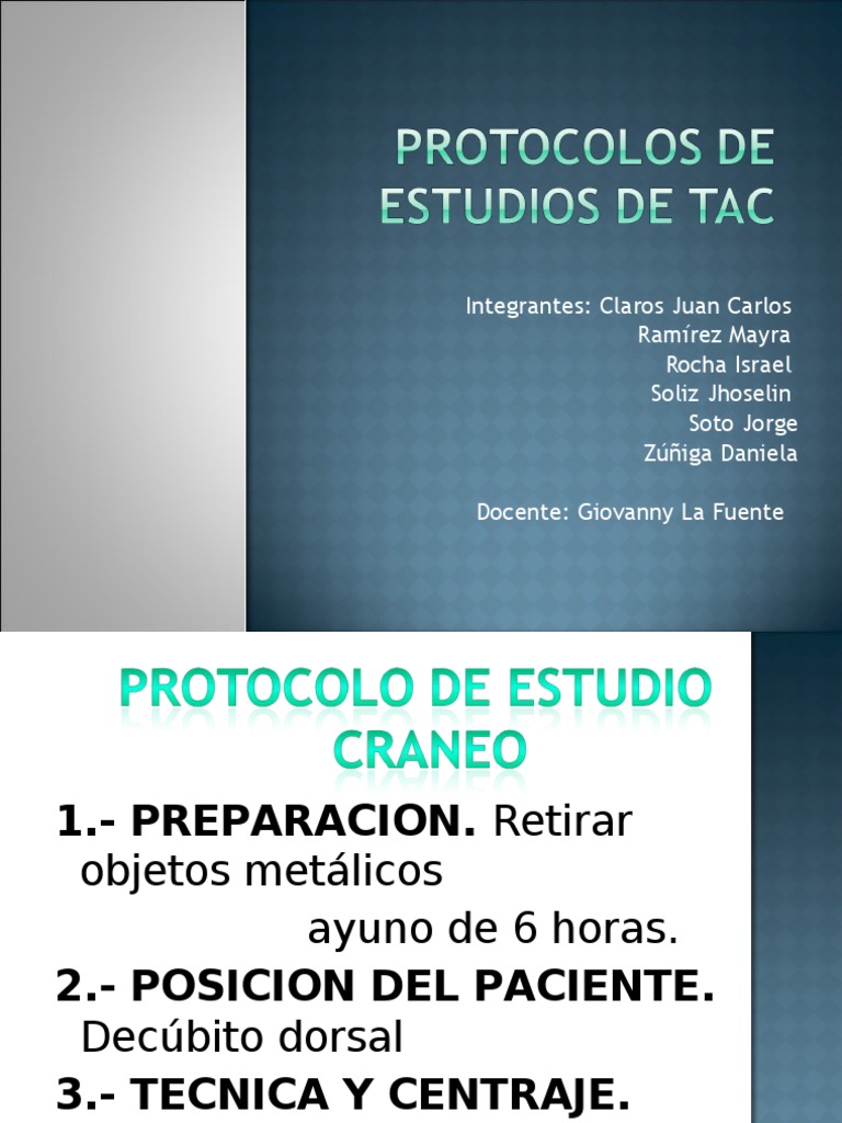 Protocolo TAC Pediátrico y Adulto | PDF | Ct Scan | Lesión