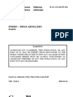 B-GL-332-004 Field Artillery Insert (2000)