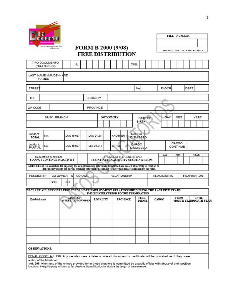 Complementary Teacher Fund - Form b 2000 9 2008 | PDF | Public Law ...