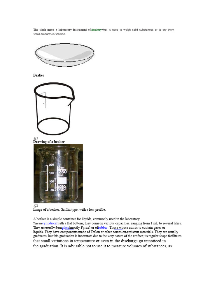 Laboratory Glassware Overview | PDF | Chemistry