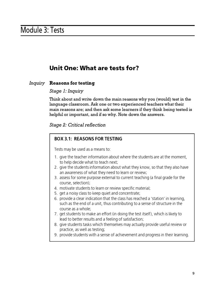 Testing and Evaluation 2 | PDF | Multiple Choice | Teachers