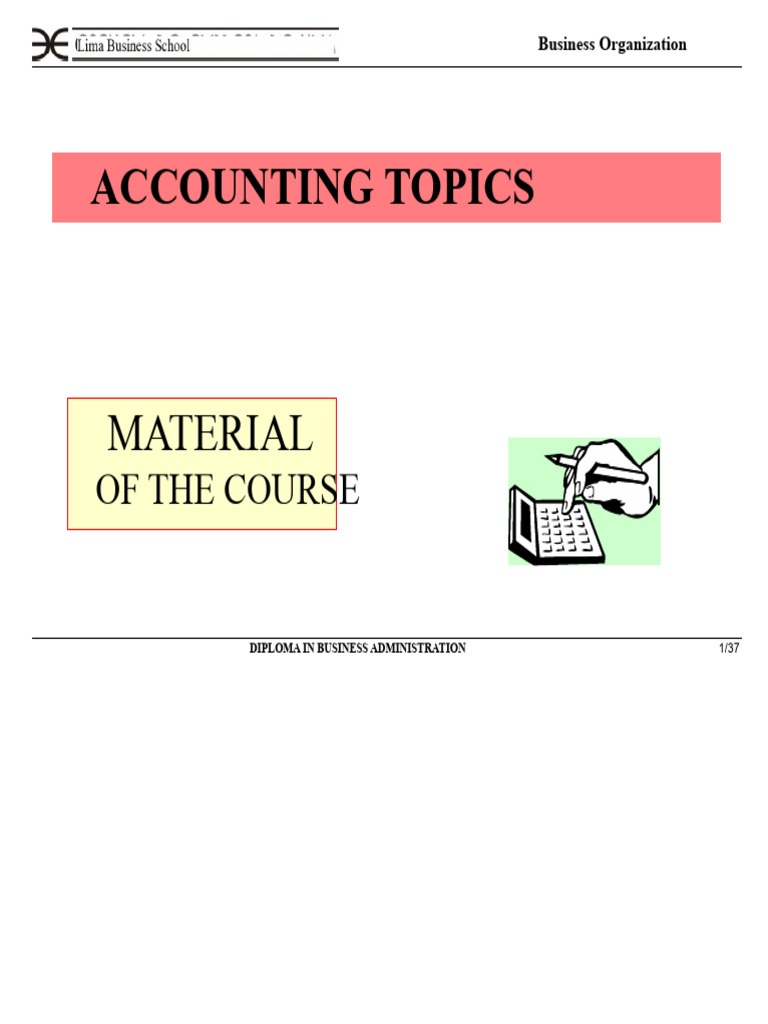 Topics in Accounting | PDF | Balance Sheet | Equity (Finance)