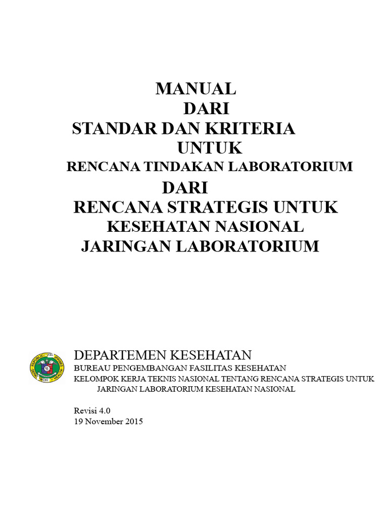 Standar Rencana Tindakan Laboratorium | PDF