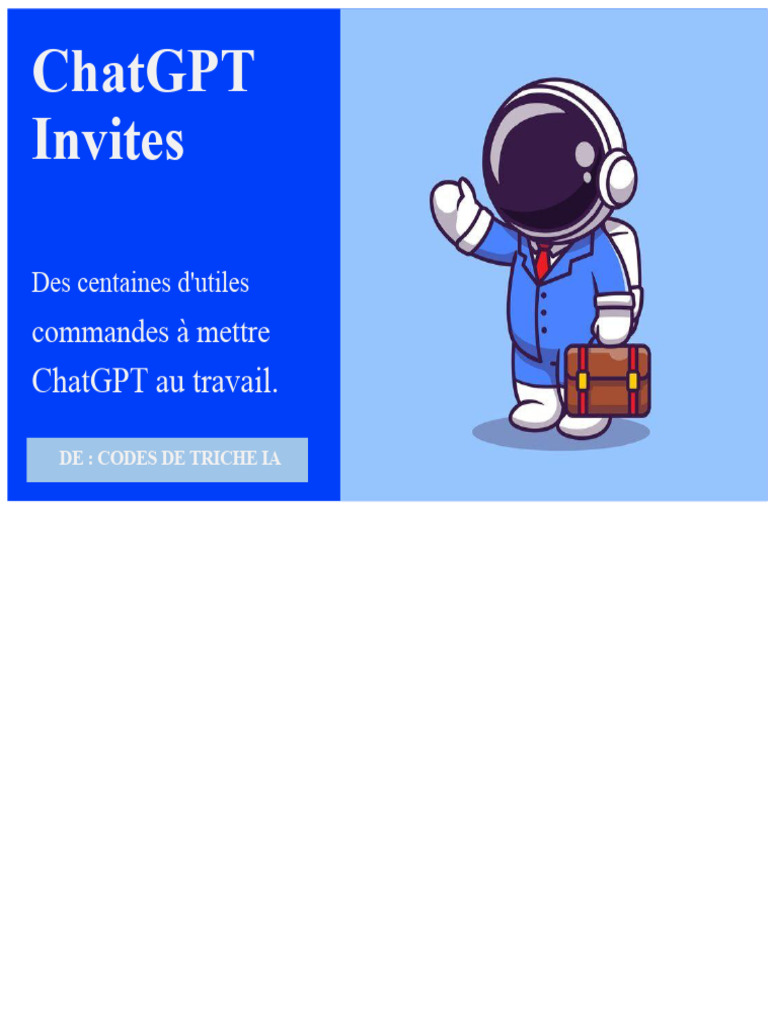 Codes de triche pour optimiser ChatGPT | PDF | Intelligence ...
