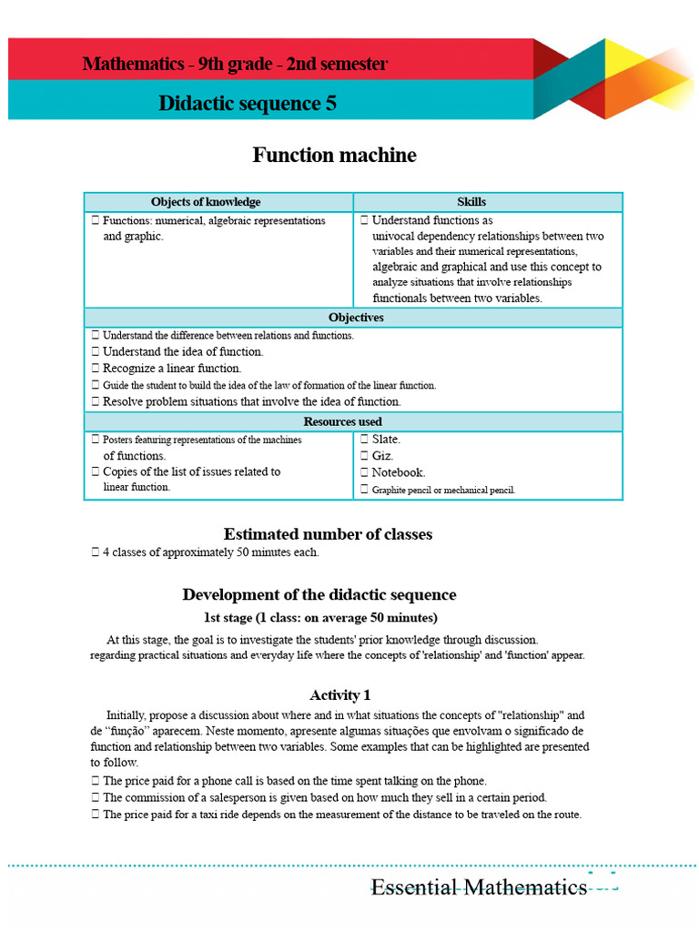 9th Grade Math: Understanding Functions | PDF | Function (Mathematics ...