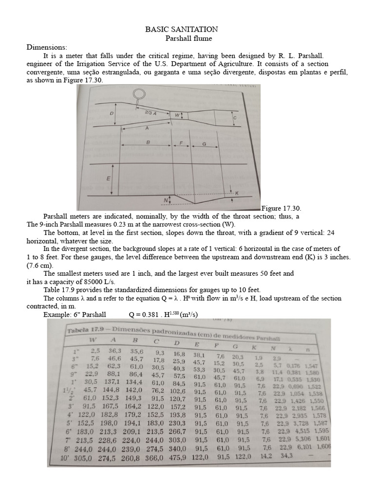 Class 6 - Parshall Flume | PDF | Chemical Engineering