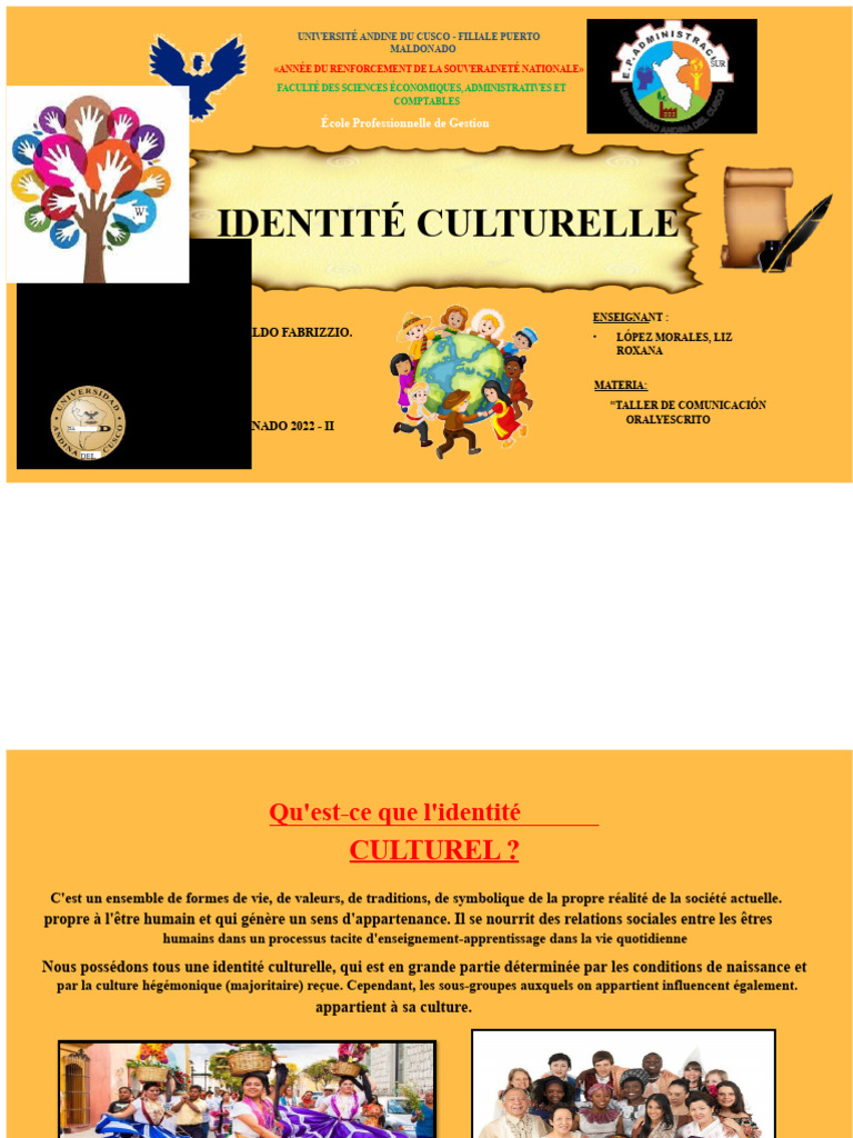 Comprendre l'Identité Culturelle | PDF | Identité (Science sociale ...