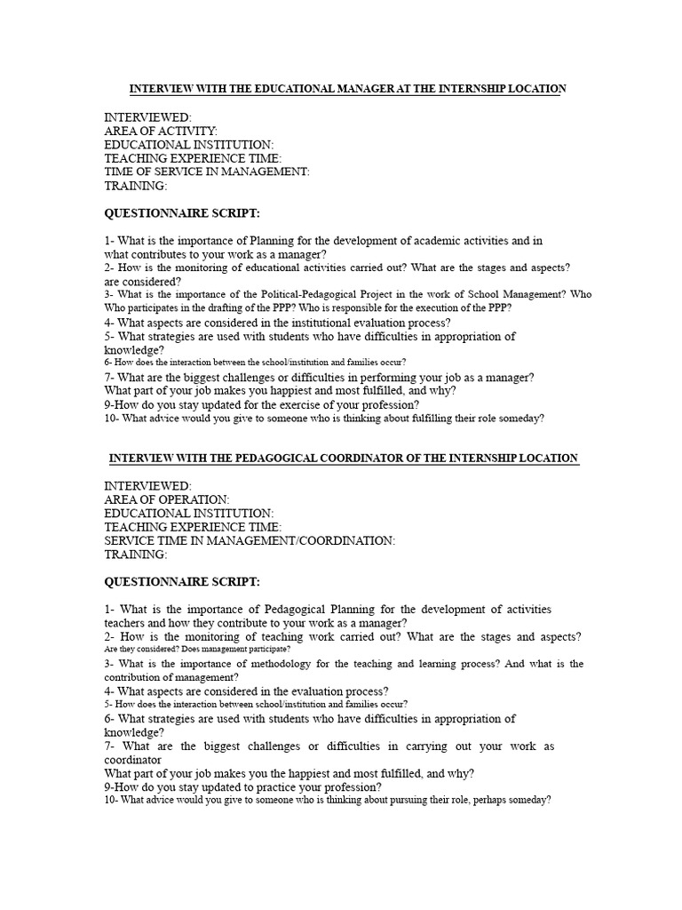 Insights from Educational Management Interviews | PDF