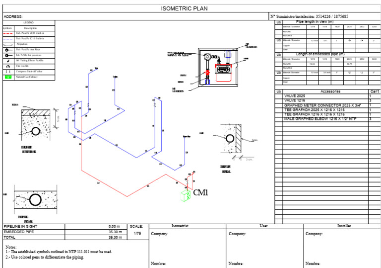Isometric Plan for PEALPE Pipeline | PDF | Pipe (Fluid Conveyance ...