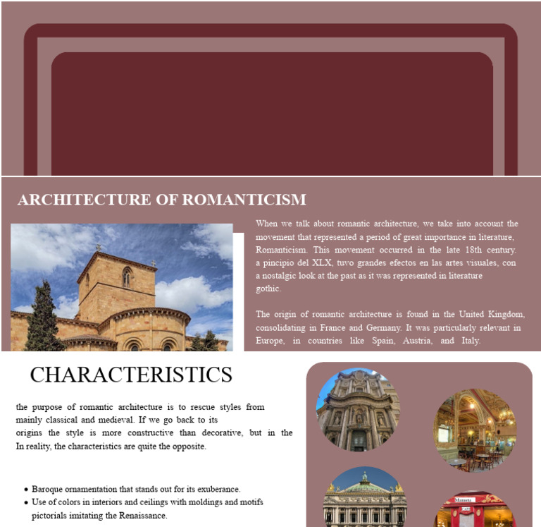 Overview of Romantic Architecture | PDF | Romanticism | Baroque