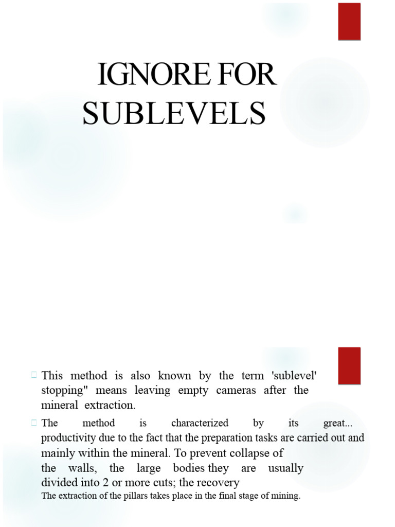 Sublevel Stopping Method in Mining | PDF | Mining
