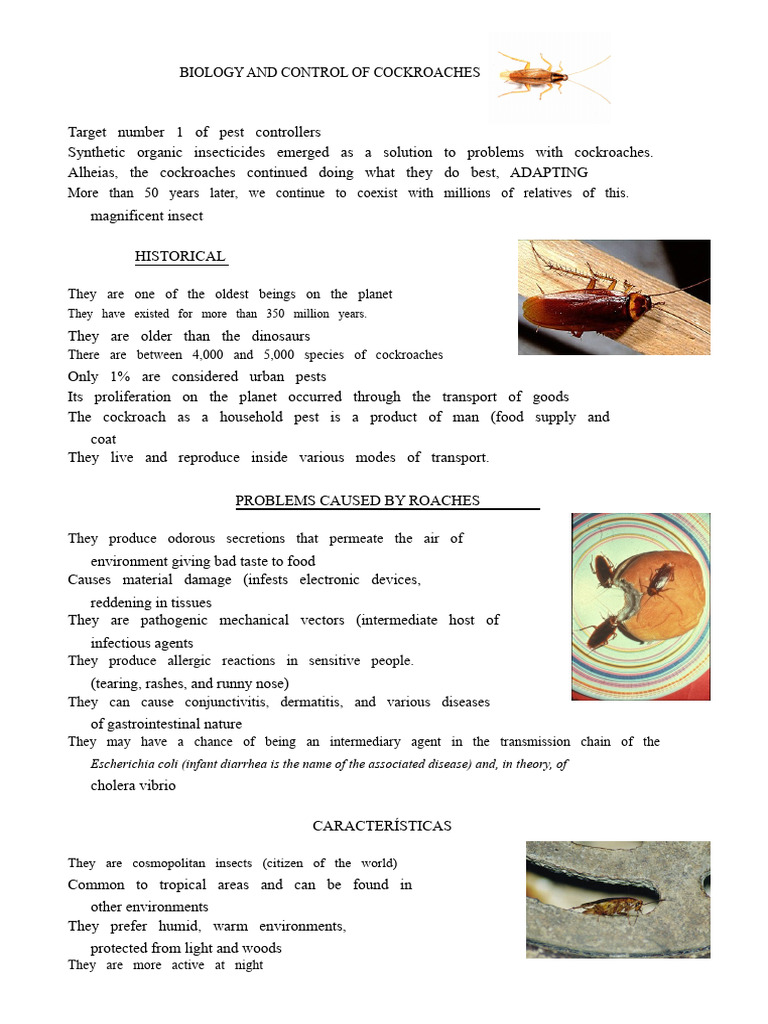 biology and control of cockroaches | PDF
